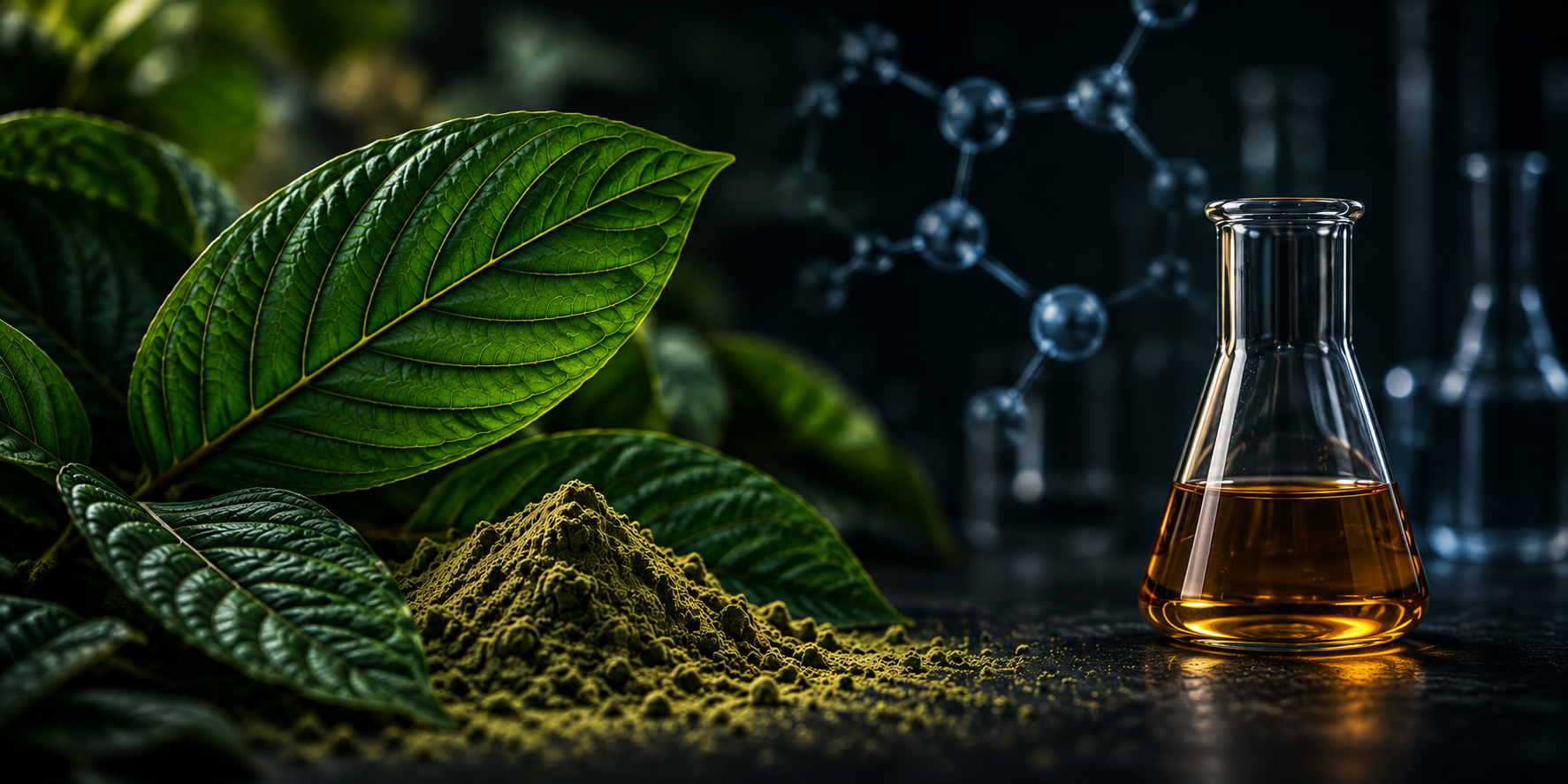 U.S. Patent US20230250098A1 documents extraction of natural kratom alkaloids and development of opioid-active chemical derivatives